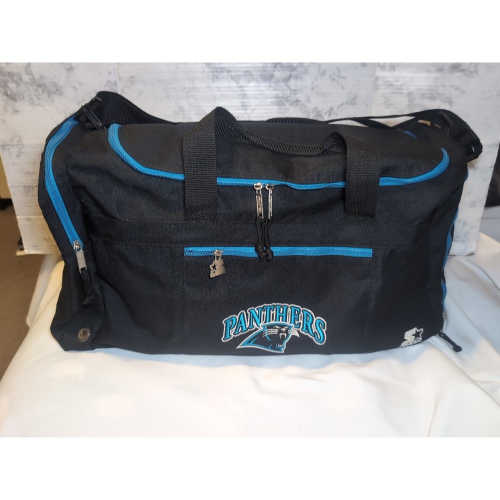 Vintage Starter Duffle Gym Bag NFL Carolina Panthers Top Cat Cheerleader 22"x12"